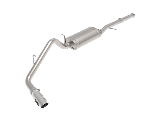 aFe Power Apollo GT Series 3 IN 409 Stainless Steel Cat-Back Exhaust System w/ Polished Tip — GM Trucks 09-18 V6-4.3L/V8-4.8/5.3L — 49-44136-P