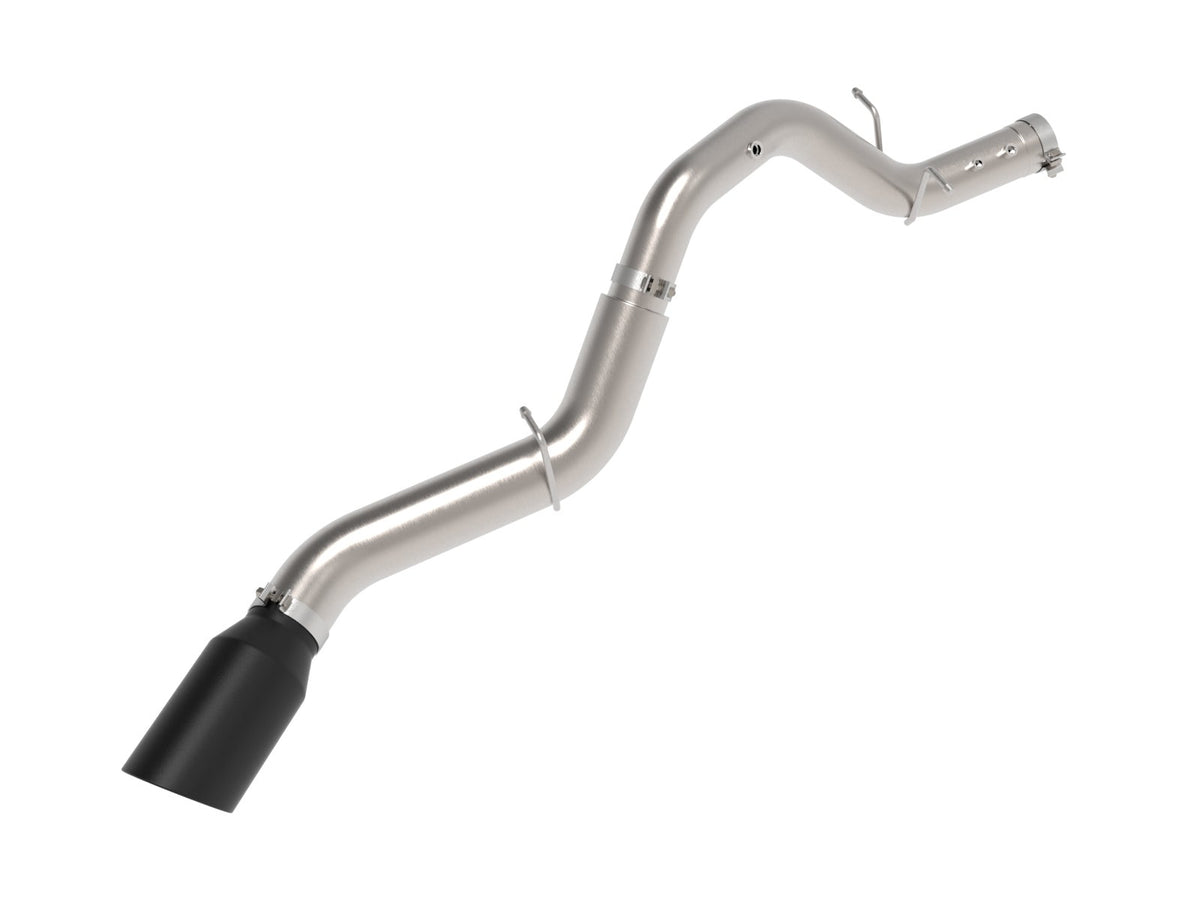 aFe Power Large Bore-HD 5 IN 409 Stainless Steel DPF-Back Exhaust System w/ Black Tip — GM Diesel Trucks 24-26 V8-6.6L (td) L5P — 49-44147-B