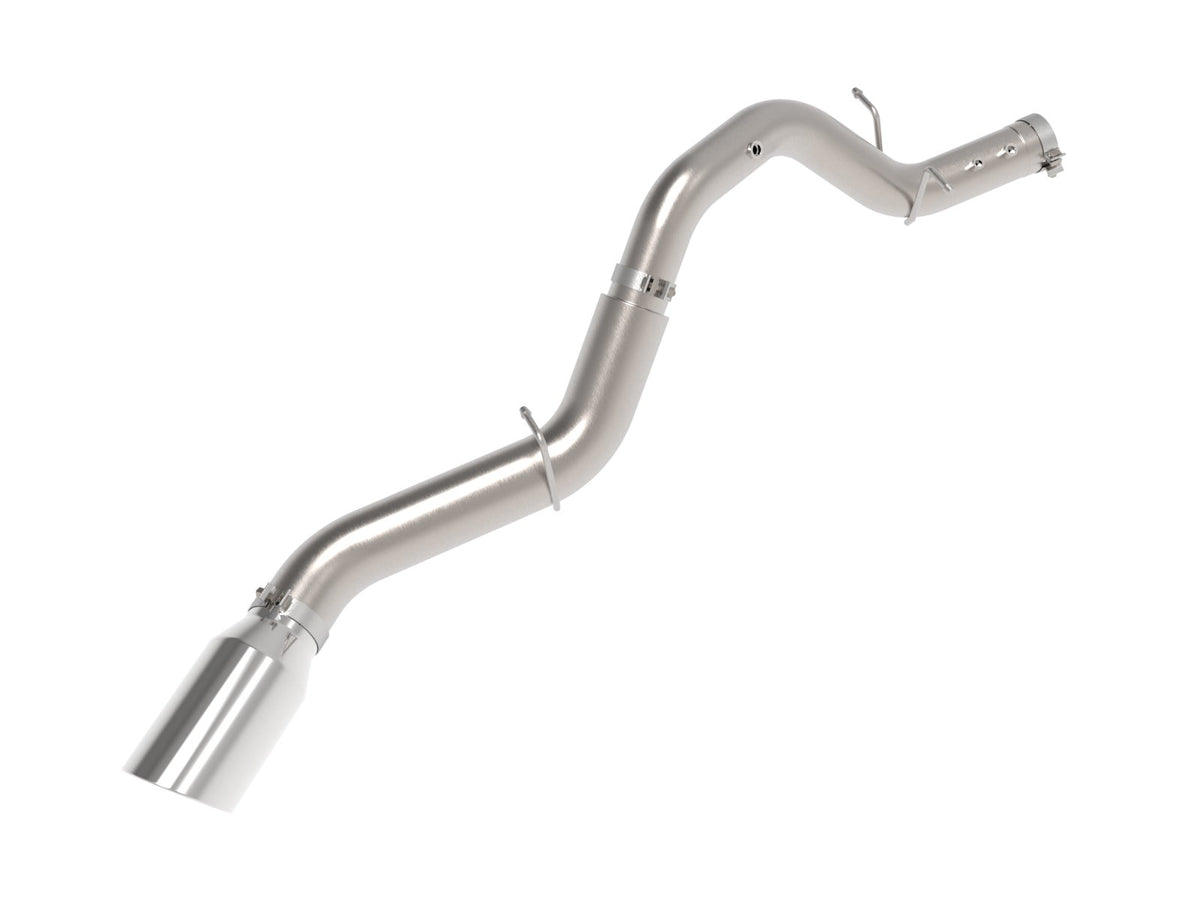 aFe Power Large Bore-HD 5 IN 409 Stainless Steel DPF-Back Exhaust System w/ Polished Tip — GM Diesel Trucks 24-26 V8-6.6L (td) L5P — 49-44147-P