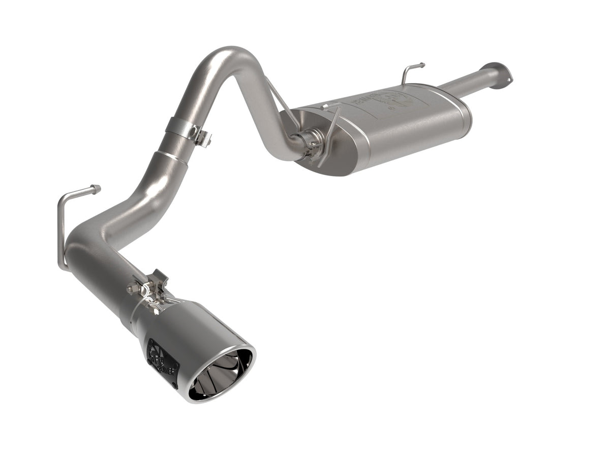 aFe Power Apollo GT Series 2-1/2 IN to 3 IN 409 Stainless Steel Cat-Back Exhaust System w/ Polished Tip — Toyota Tacoma 16-23 L4-2.7/V6-3.5L — 49-46063-P