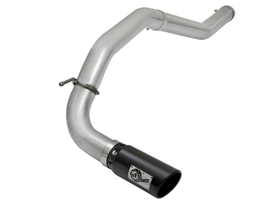 aFe Power Large Bore-HD 4 IN DPF-Back Stainless Steel Exhaust System w/ Black Tip — Nissan Titan XD 16-19 V8-5.0L (td) — 49-46113-B