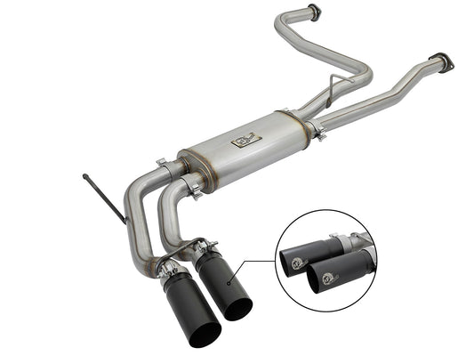 aFe Power Rebel Series 2-1/2 IN 409 Stainless Steel Cat-Back Exhaust System — Nissan Titan 17-24 V8-5.6L — 49-46126-B