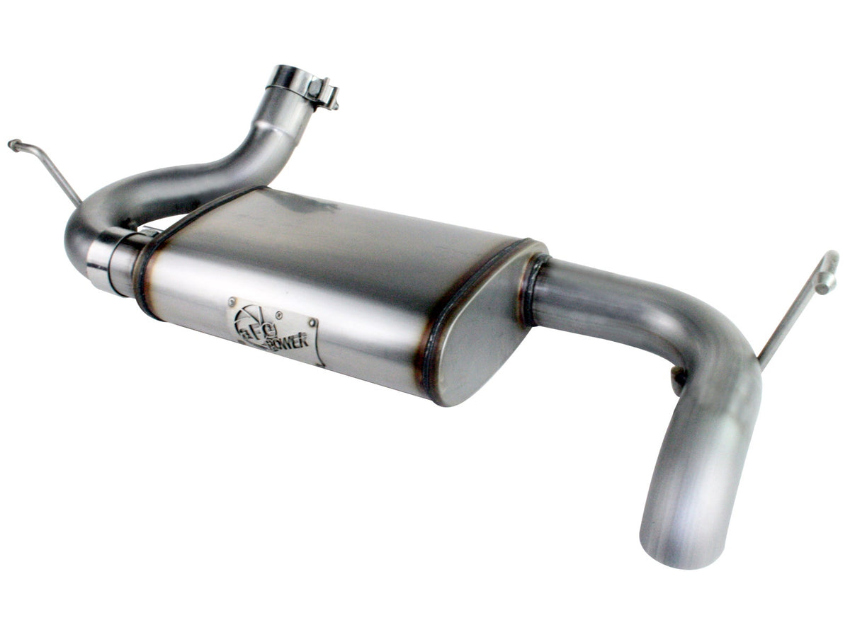 aFe Power MACH Force-Xp 2-1/2 IN 409 Stainless Steel Axle-Back Hi-Tuck Exhaust System — Jeep Wrangler (JK) 07-18 V6-3.6L/3.8L — 49-46219