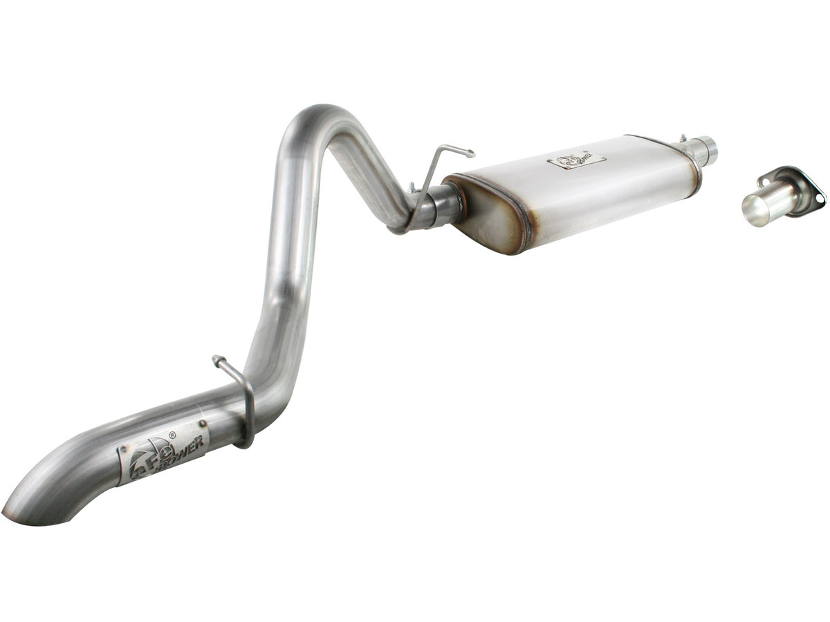 aFe Power MACH Force-Xp 2-1/2 IN 409 Stainless Steel Cat-Back Hi-Tuck Exhaust System — Jeep Wrangler (TJ) 97-06 L6-4.0L — 49-46223