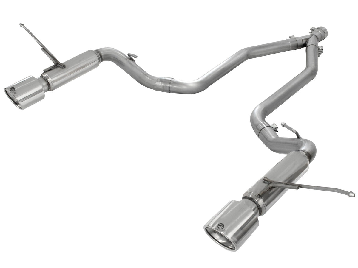 aFe Power Large Bore-HD 2-1/2 IN 409 Stainless Steel DPF-Back Exhaust System — Jeep Grand Cherokee (WK2) 14-19 V6-3.0L (td) EcoDiesel — 49-46234