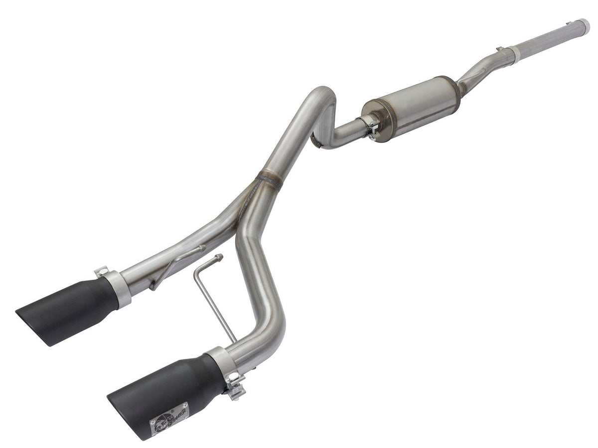 aFe Power Rebel Series 2-1/2 IN 409 Stainless Steel Cat-Back Exhaust System — Jeep Wrangler (JK) 07-18 V6-3.6L/3.8L — 49-48056-B