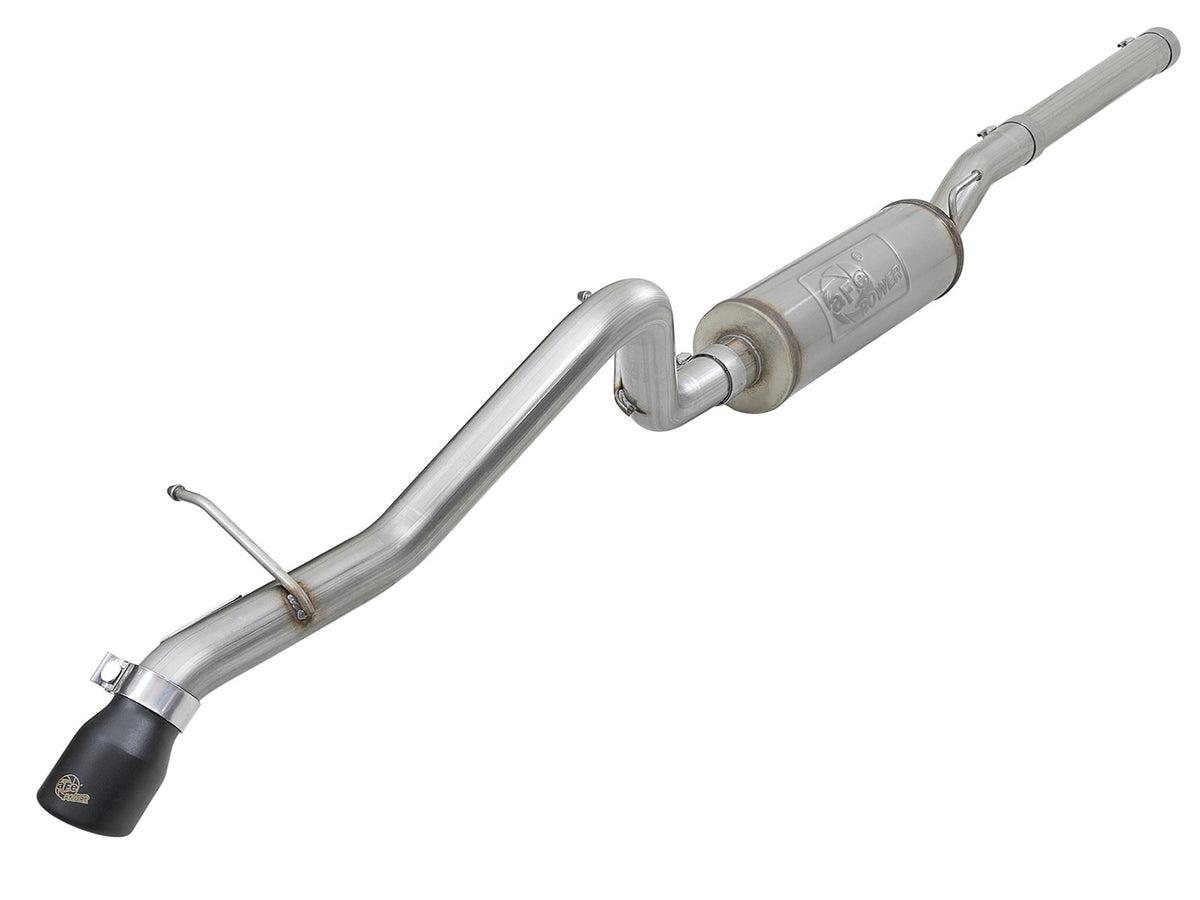 aFe Power MACH Force-Xp 2-1/2 IN 409 Stainless Steel Cat-Back Hi-Tuck Exhaust w/ Black Tip — Jeep Wrangler (JK) 07-18 V6-3.6L/3.8L — 49-48057-B