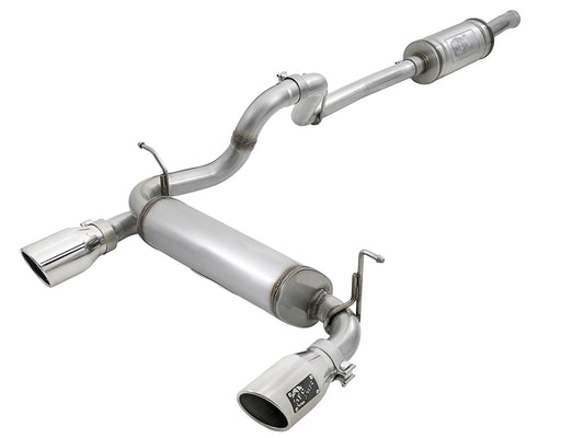 aFe Power Rebel Series 2-1/2 IN 409 Stainless Steel Cat-Back Exhaust System — Jeep Wrangler (JL) 18-26 V6-3.6L — 49-48066-P