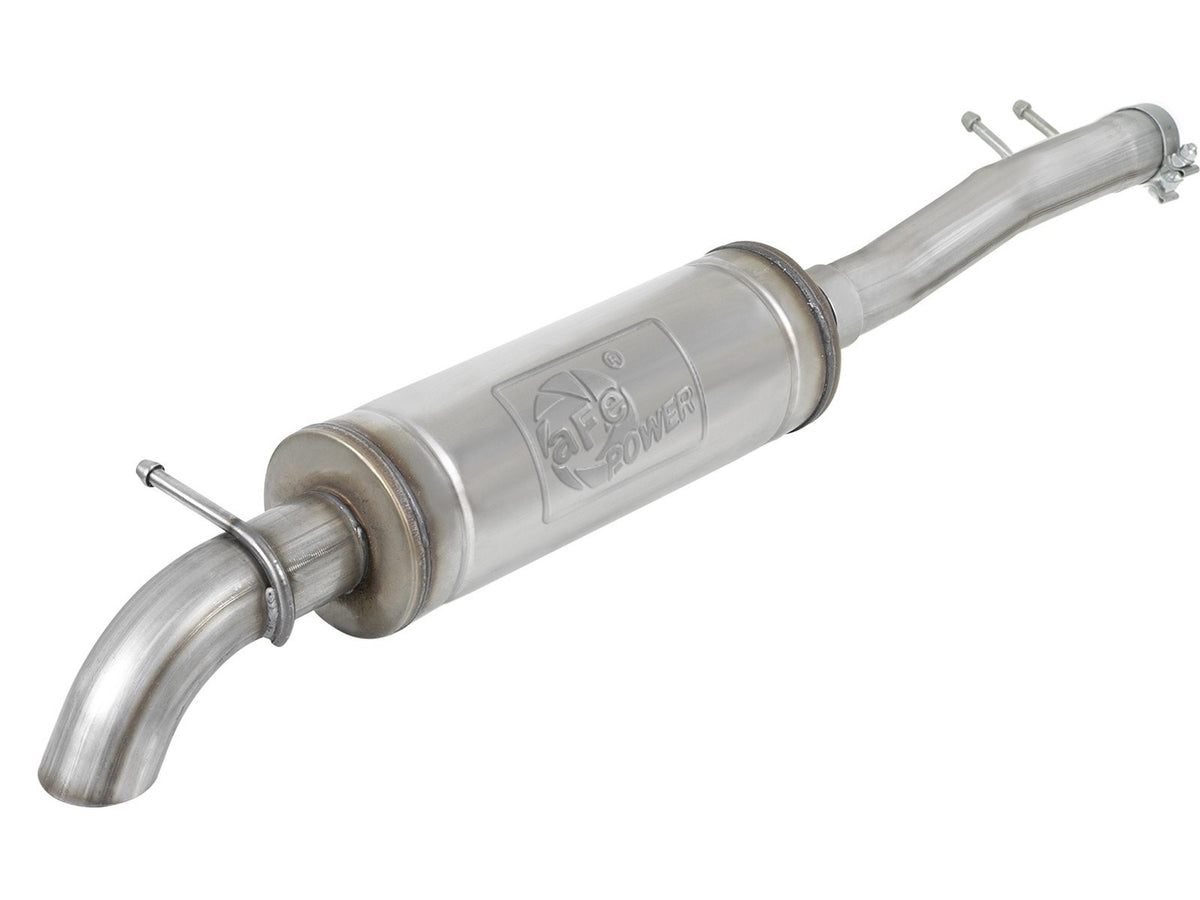 aFe Power ROCK BASHER 2-1/2 IN to 3 IN 409 Stainless Steel Cat-Back Exhaust System — Jeep Wrangler (JK) 07-18 V6-3.6L/3.8L — 49-48069