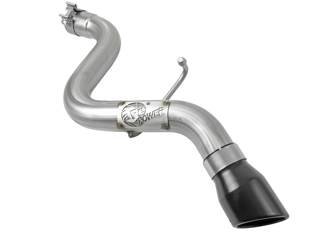 aFe Power MACH Force-Xp 409 Stainless Steel Axle-Back Hi-Tuck Exhaust System w/ Black Tip — Jeep Wrangler (JL) 18-26 L4-2.0L (t)/V6-3.6L — 49-48070-1B