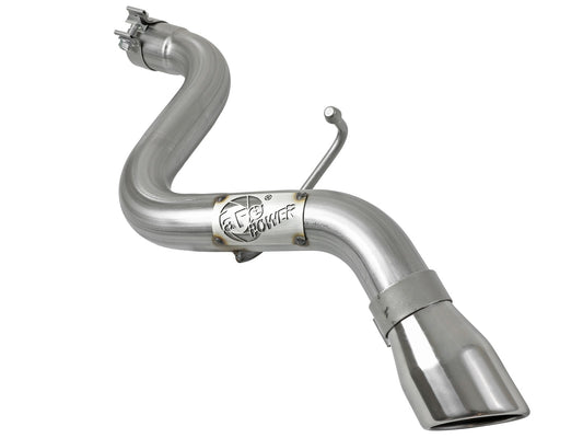 aFe Power MACH Force-Xp 409 Stainless Steel Axle-Back Hi-Tuck Exhaust System w/ Polished Tip — Jeep Wrangler (JL) 18-26 L4-2.0L (t)/V6-3.6L — 49-48070-1P