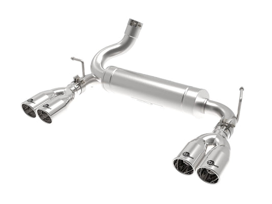 aFe Power Rebel Series 2-1/2 IN 409 Stainless Steel Axle-Back Exhaust System — Jeep Wrangler (JK) 07-18 V6-3.6/3.8L — 49-48086-P