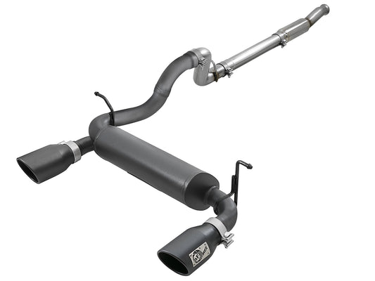 aFe Power Rebel Series 3 IN to 2-1/2 IN Stainless Steel Cat-Back Exhaust System — Jeep Wrangler (JL) 18-26 L4-2.0L (t) — 49-48096-B
