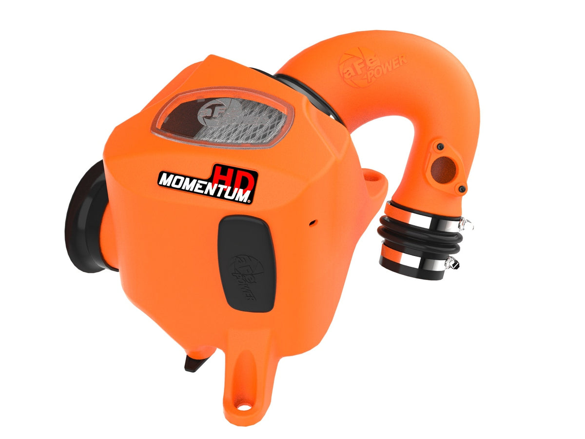 aFe Power Momentum HD Orange Edition Cold Air Intake System w/ Pro DRY S Filter — Toyota Hilux 15-26 L4-2.4/2.8L (td) — 50-70063DN