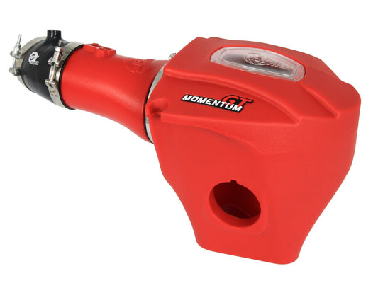 aFe Power Momentum GT Cold Air Intake System in Raising Hell Red w/ Pro DRY S Filter — Dodge Challenger/Charger SRT Hellcat 15-16 V8-6.2L (sc) HEMI — 51-72204-R