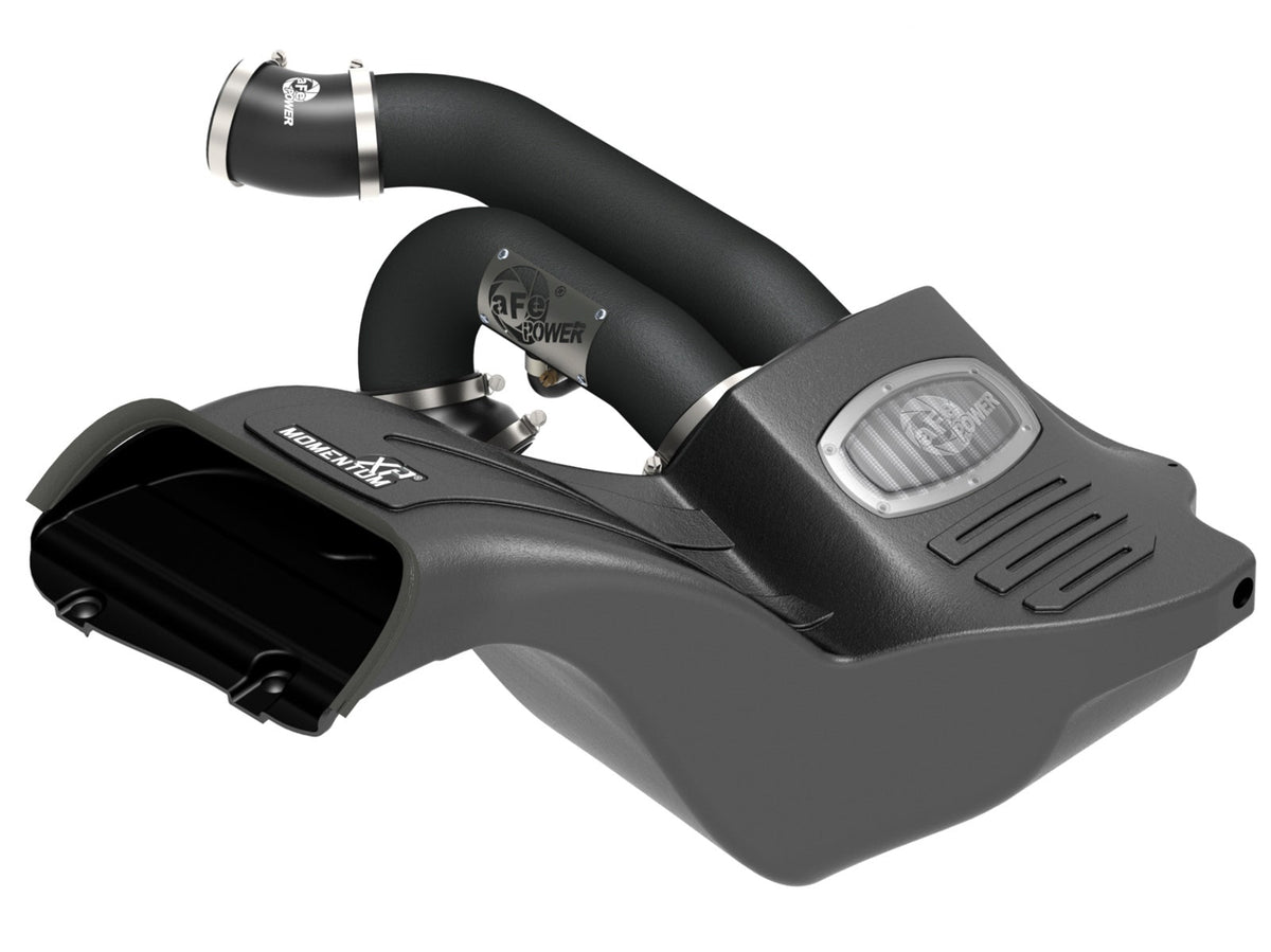 aFe Power Momentum XP 'Alpha Raptor' Cold Air Intake System - Black w/ Pro DRY S Filter — Ford F-150 Raptor 17-20 V6-3.5L (tt) — 51-73120-B