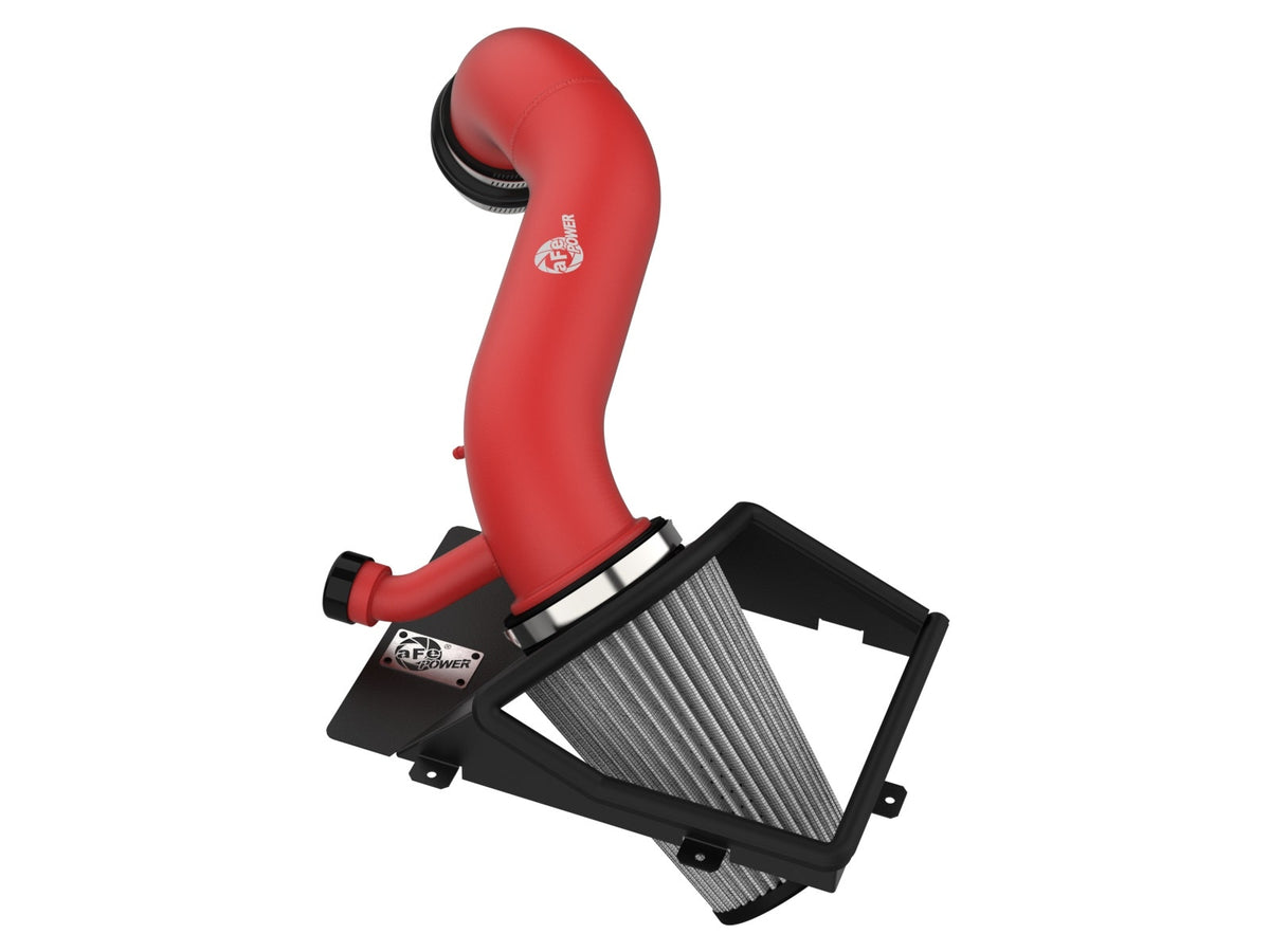 aFe Power Rapid Induction Red Edition Cold Air Intake System w/ Pro DRY S Filter — Volkswagen GTI (MKVII) 15-21 L4-2.0L (t) — 52-10020DR