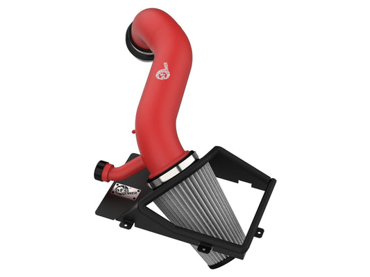 aFe Power Rapid Induction Red Edition Cold Air Intake System w/ Pro DRY S Filter — Volkswagen GTI (MKVII) 15-21 L4-2.0L (t) — 52-10020DR