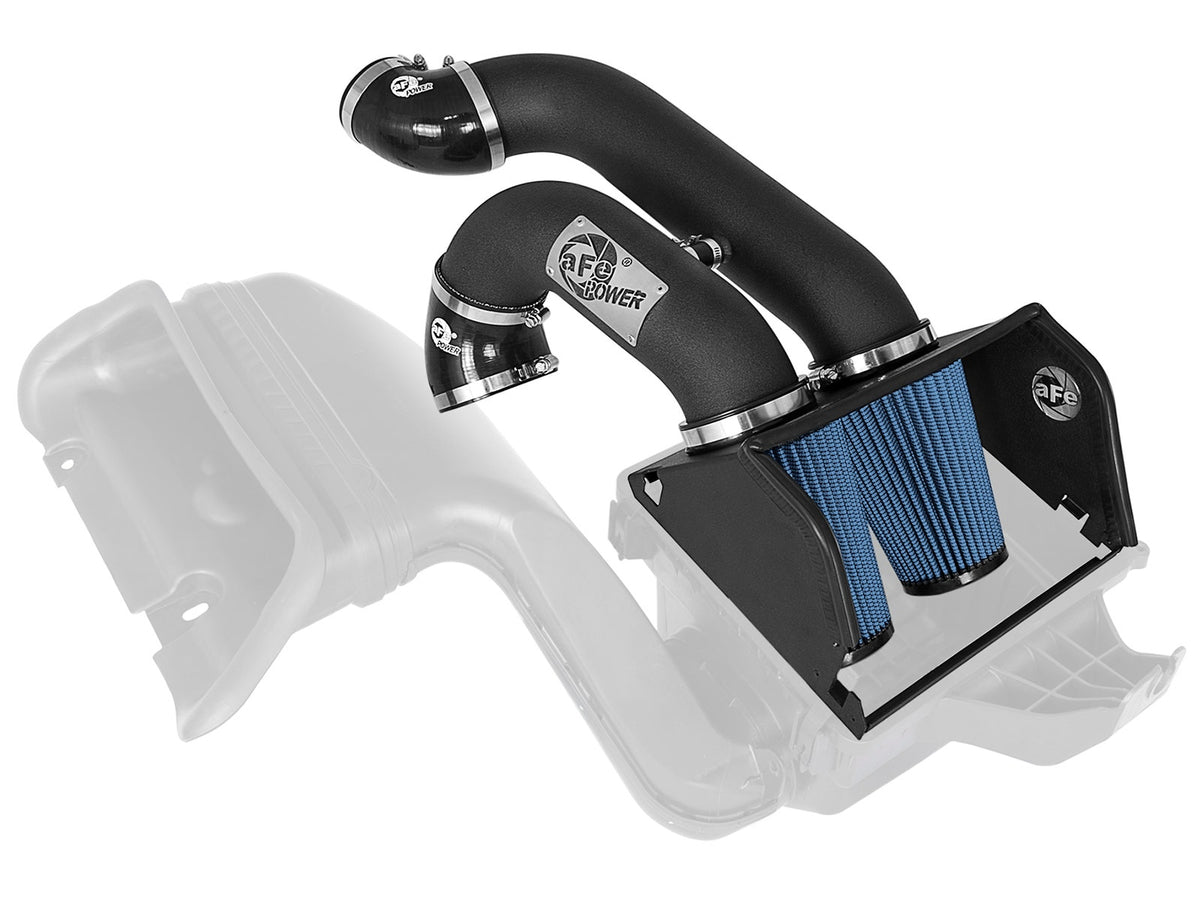 aFe Power Rapid Induction Dual 3-1/2 IN Cold Air Intake System w/ Pro 5R Filter — Ford F-150/Raptor 17-20 V6-3.5L (tt)/Expedition 18-21 V6-3.5L (tt) — 54-12972-B
