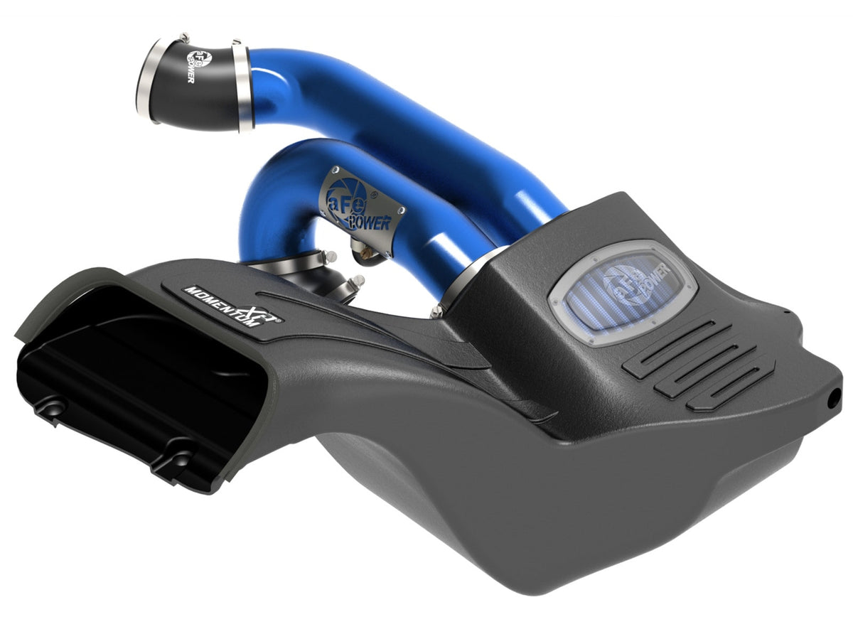 aFe Power Momentum XP 'Alpha Raptor' Cold Air Intake System - Blue w/ Pro 5R Filter — Ford F-150 Raptor 17-20 V6-3.5L (tt) — 54-73120-L