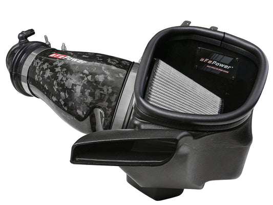 aFe Power Track Series Forged Carbon Fiber Cold Air Intake System w/ Pro DRY S Filter — Dodge Durango SRT Hellcat 21-26 V8-6.2L (sc) — 57-10028D