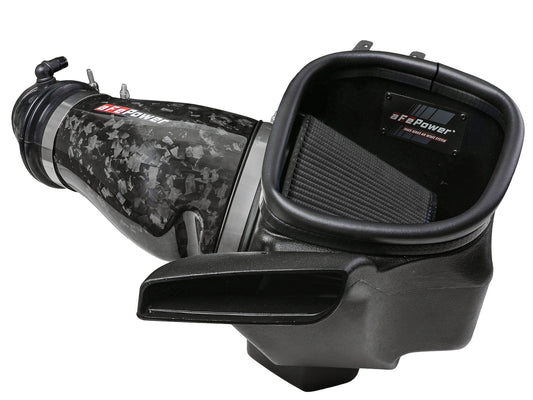 aFe Power Track Series Forged Carbon Fiber Cold Air Intake System w/ Black Pro 5R Filter — Dodge Durango SRT Hellcat 21-26 V8-6.2L (sc) — 57-10028K