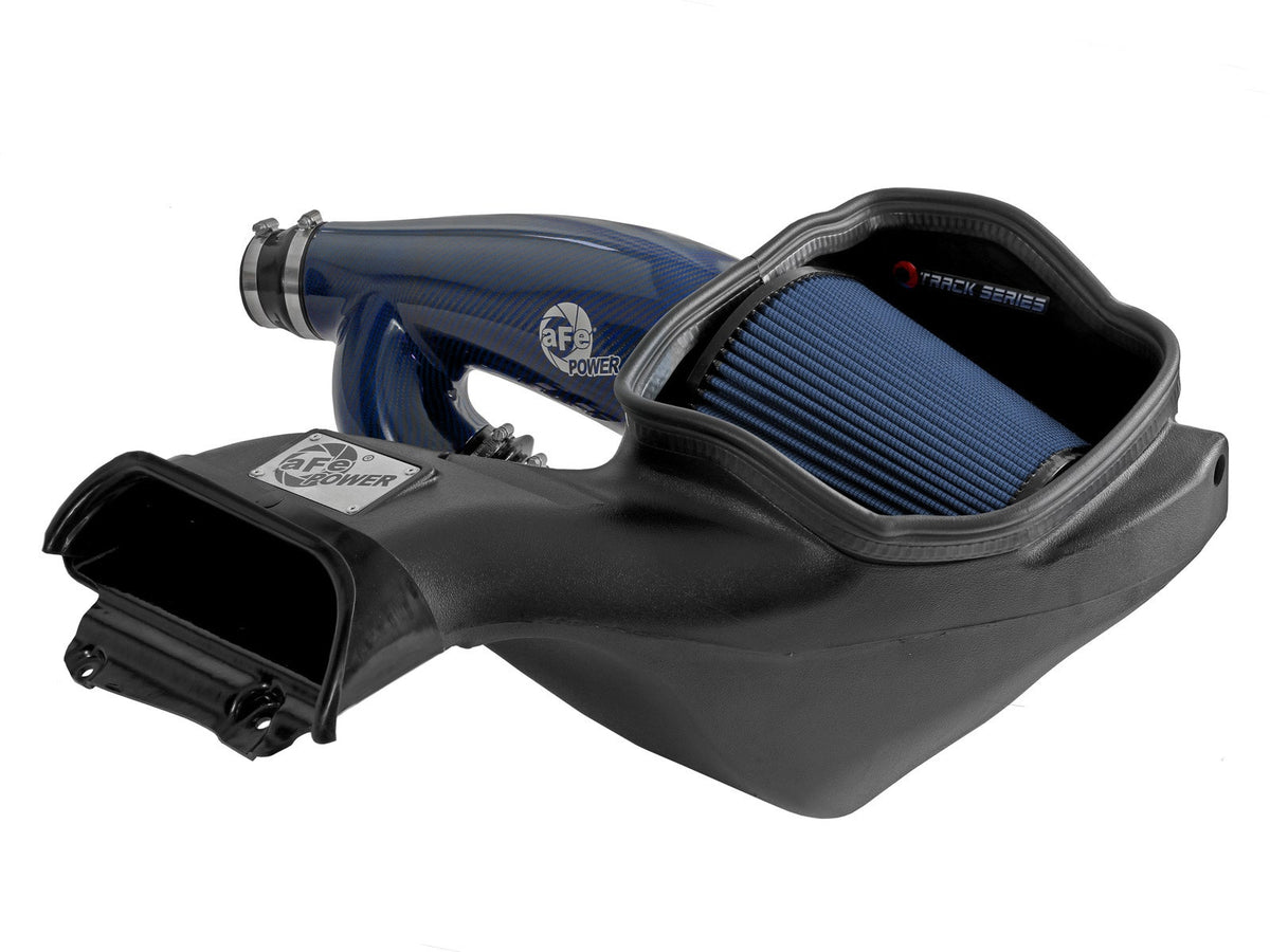 aFe Power Track Series Blue Kevlar Carbon Fiber Cold Air Intake System w/ Pro 5R Filter — Ford F-150 Raptor 17-26 V6-3.5L (tt) — 57-10031RL