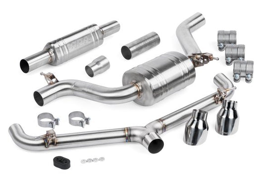 APR Catback Exhaust System (w/ Front Muffler) - GTI (MK7) — CBK0008