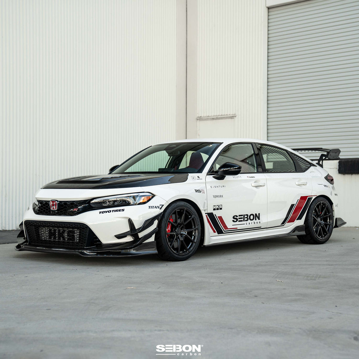 Seibon Carbon Fiber Front Bumper Canards for 2023-2026 Honda Civic Type R