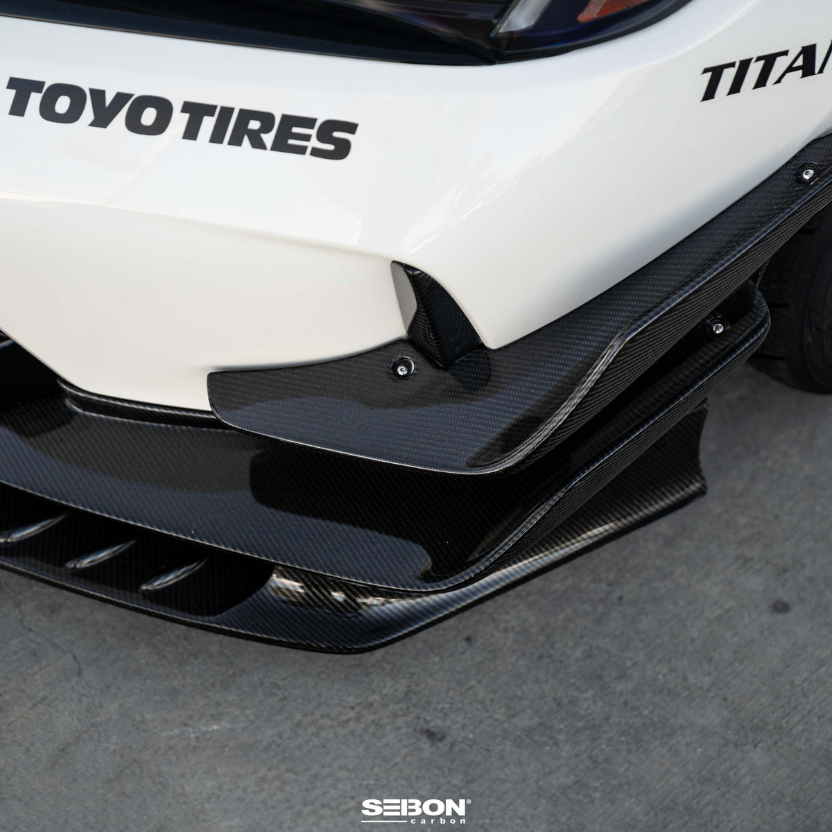 Seibon Carbon Fiber Front Bumper Canards for 2023-2026 Honda Civic Type R