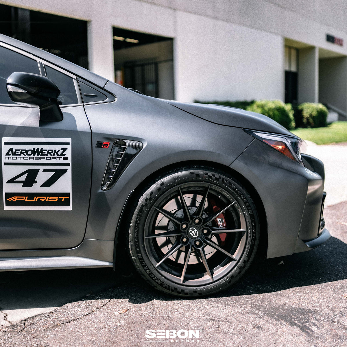 Seibon Dry Carbon Fender Vents for 2023-2026 Toyota GR Corolla - Gloss