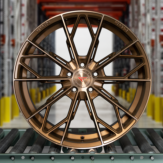 Ferrada F8-FR11 Brushed Cobre wheel, front view