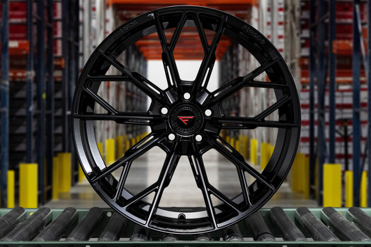 Ferrada F8-FR11 Obsidian Black wheel, front view