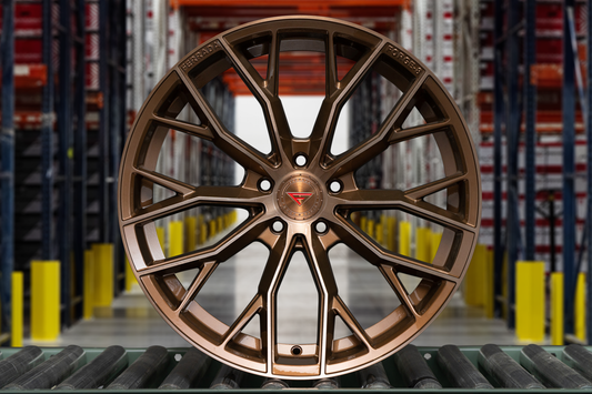 Ferrada F8-FR9 Brushed Cobre wheel, front view