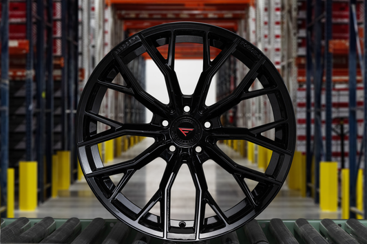 Ferrada F8-FR9 Obsidian Black wheel, front view