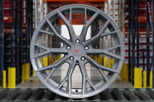 Ferrada F8-FR9 Storm Gray wheel, front view