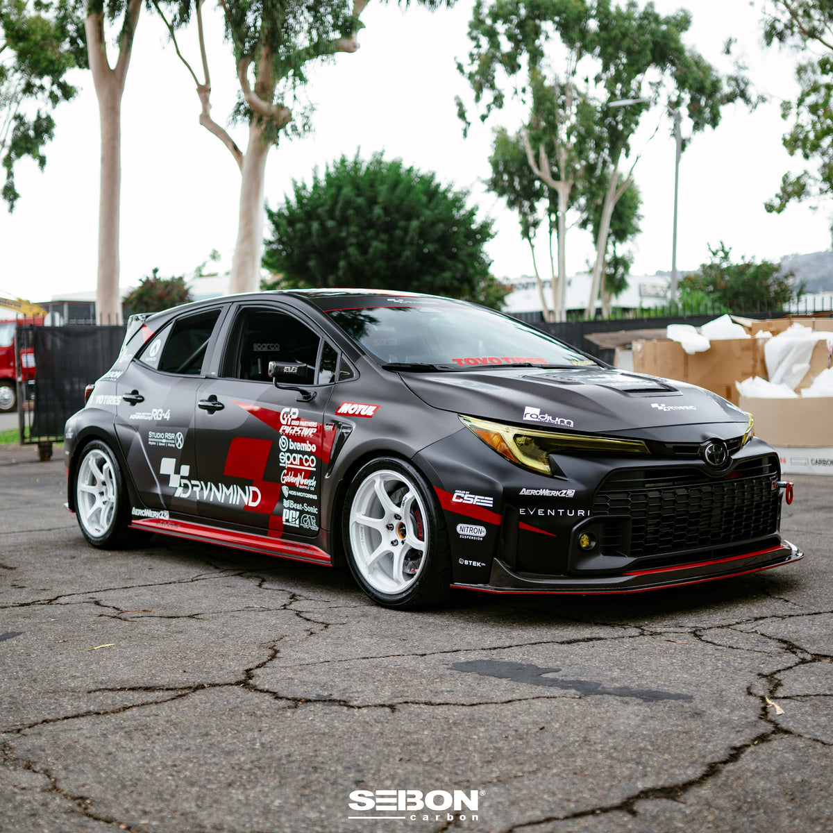 Seibon OEM-style dry Carbon Fiber fenders for 2023-2026 Toyota GR Corolla - Gloss