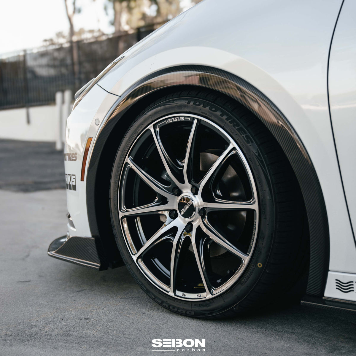 Seibon Carbon Fiber Front Fender Trims for 2023-2026 Toyota Prius