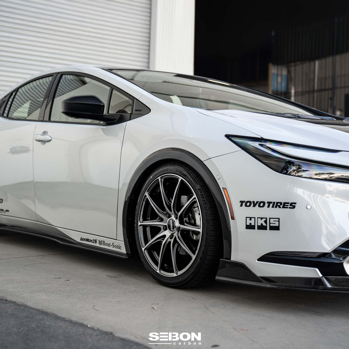 Seibon Carbon Fiber Front Fender Trims for 2023-2026 Toyota Prius