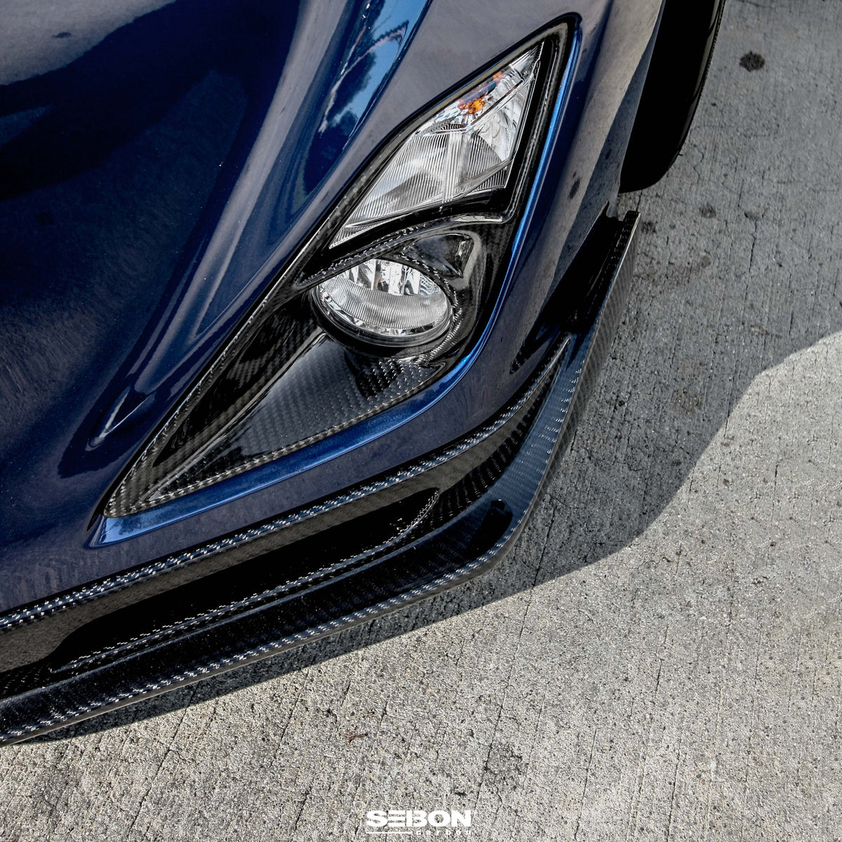 Seibon KC-Style Carbon Fiber Front Lip for 2013-2016 Scion FR-S