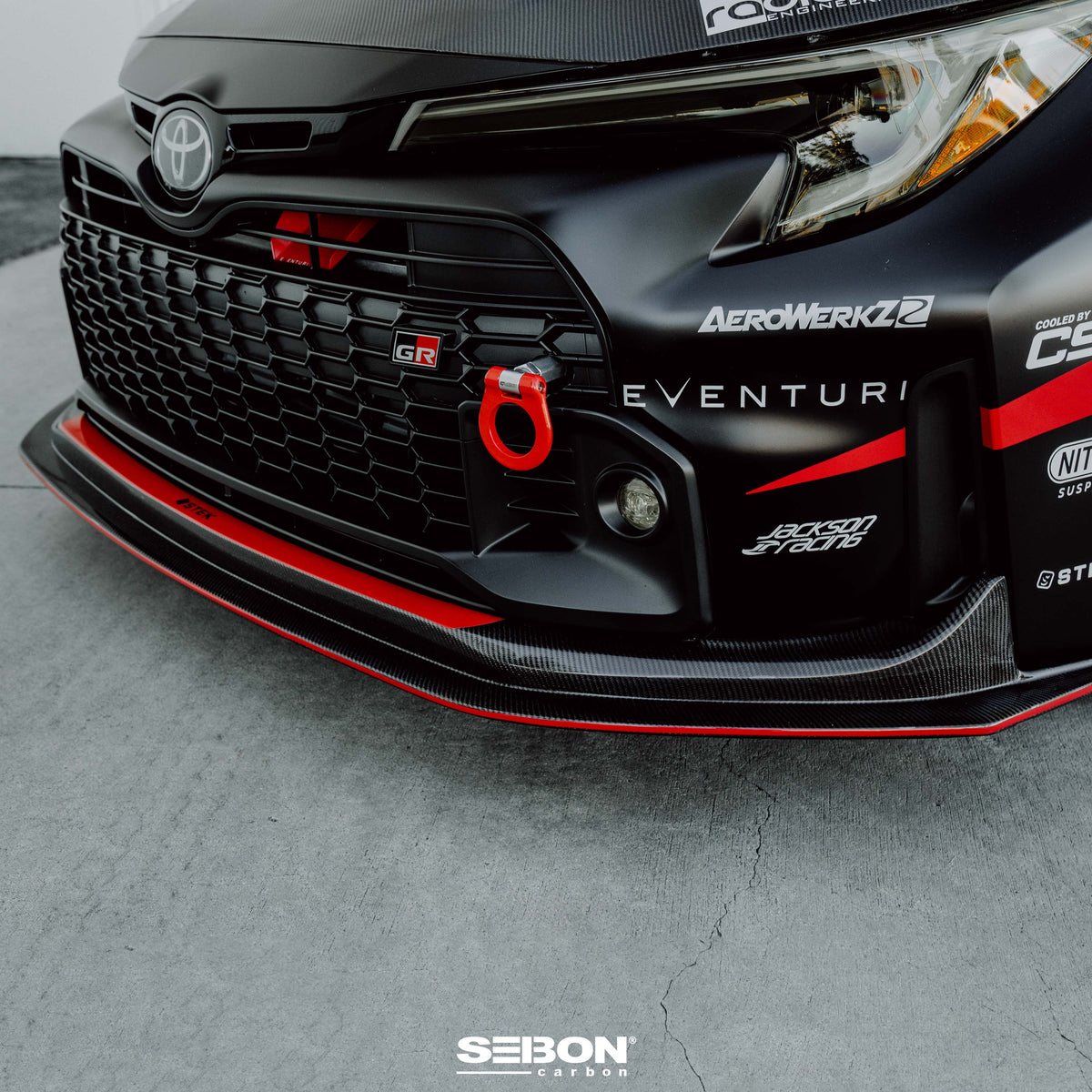Seibon MB-Style Carbon Fiber Front Lip For 2023-2024 Toyota GR Corolla