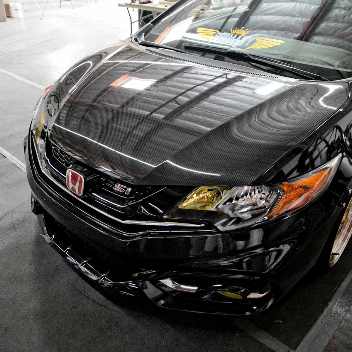 Seibon OEM-Style Carbon Fiber Hood for 2014-2015 Honda Civic Coupe