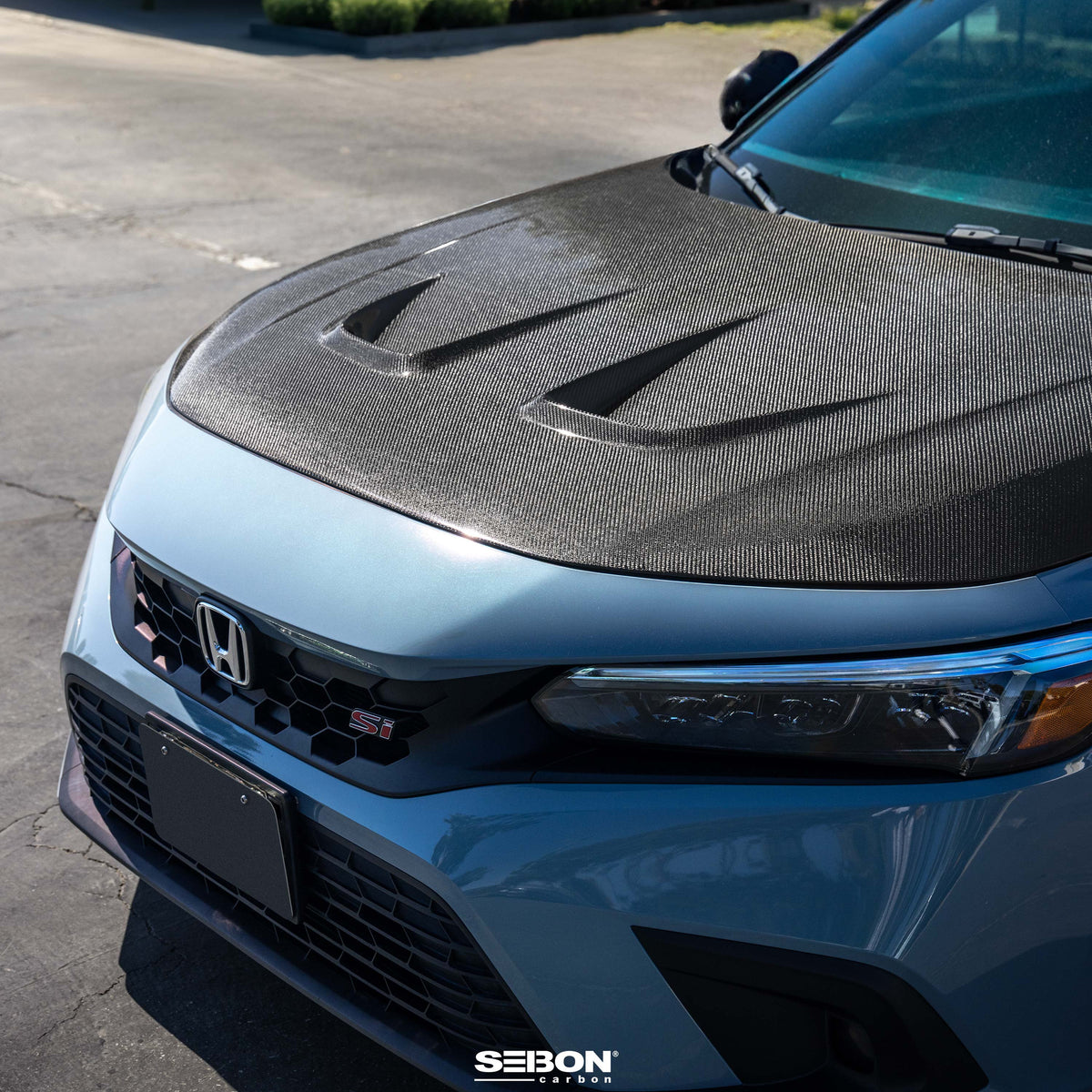 Seibon MR-Style Carbon Fiber Hood for 2022-2026 Honda Civic Sedan / Hatchback