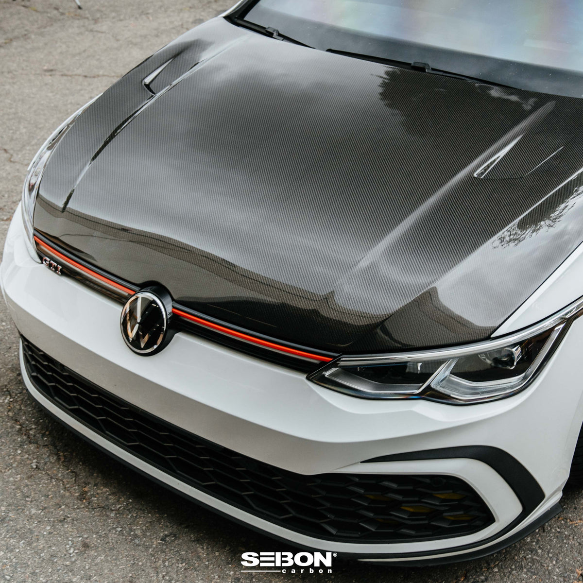 Seibon TM-Style Carbon Fiber Hood for 2022-2026 Volkswagen Golf GTI / R