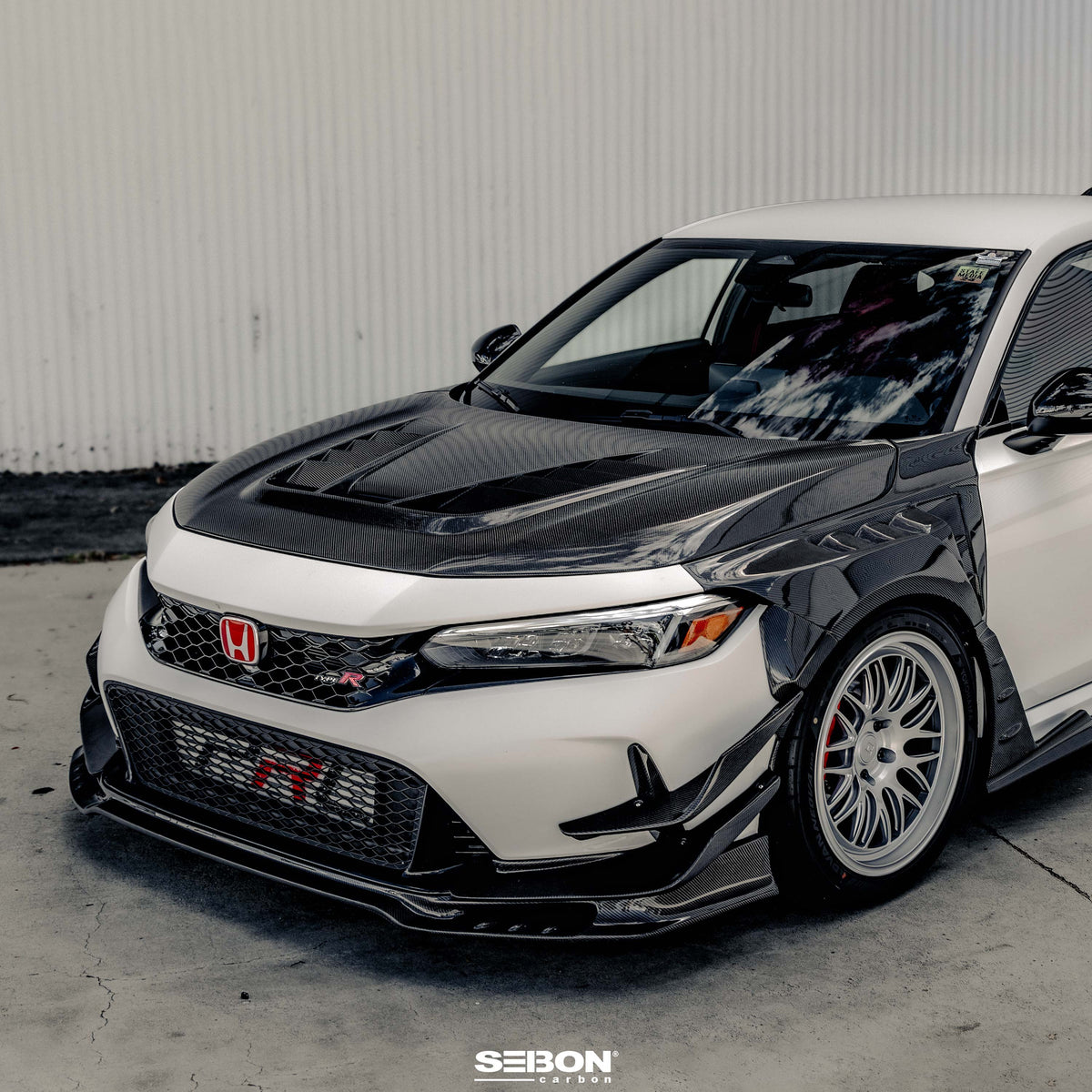 Seibon TV-Style Double Sided Carbon Fiber Hood For 2023-2026 Honda Civic Type R
