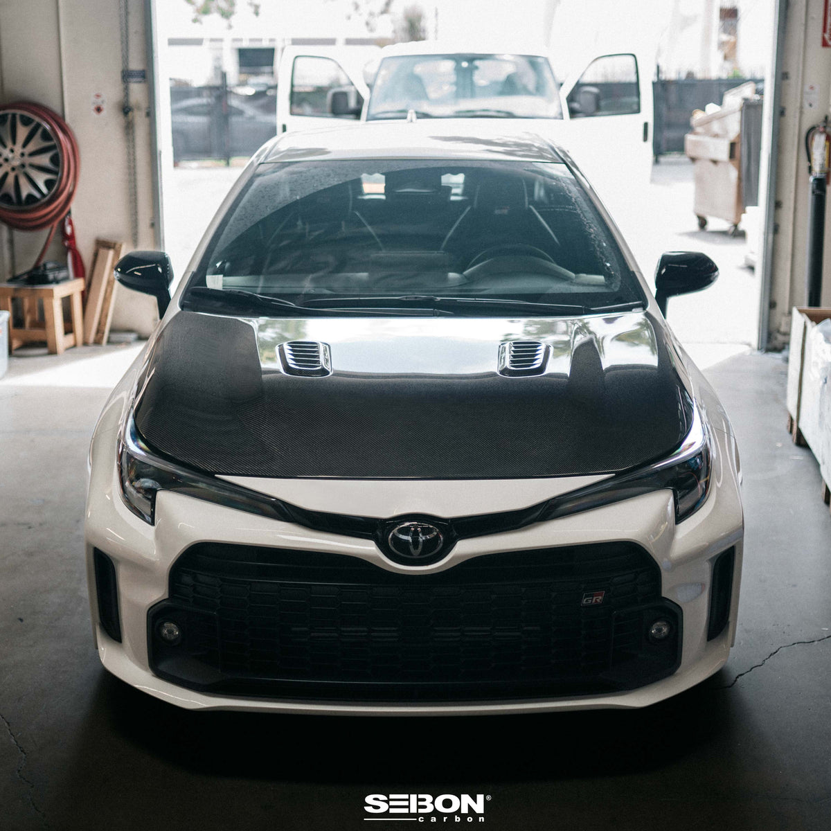 Seibon OEM-style Double-Sided Carbon Fiber Hood for 2023-2026 Toyota GR Corolla