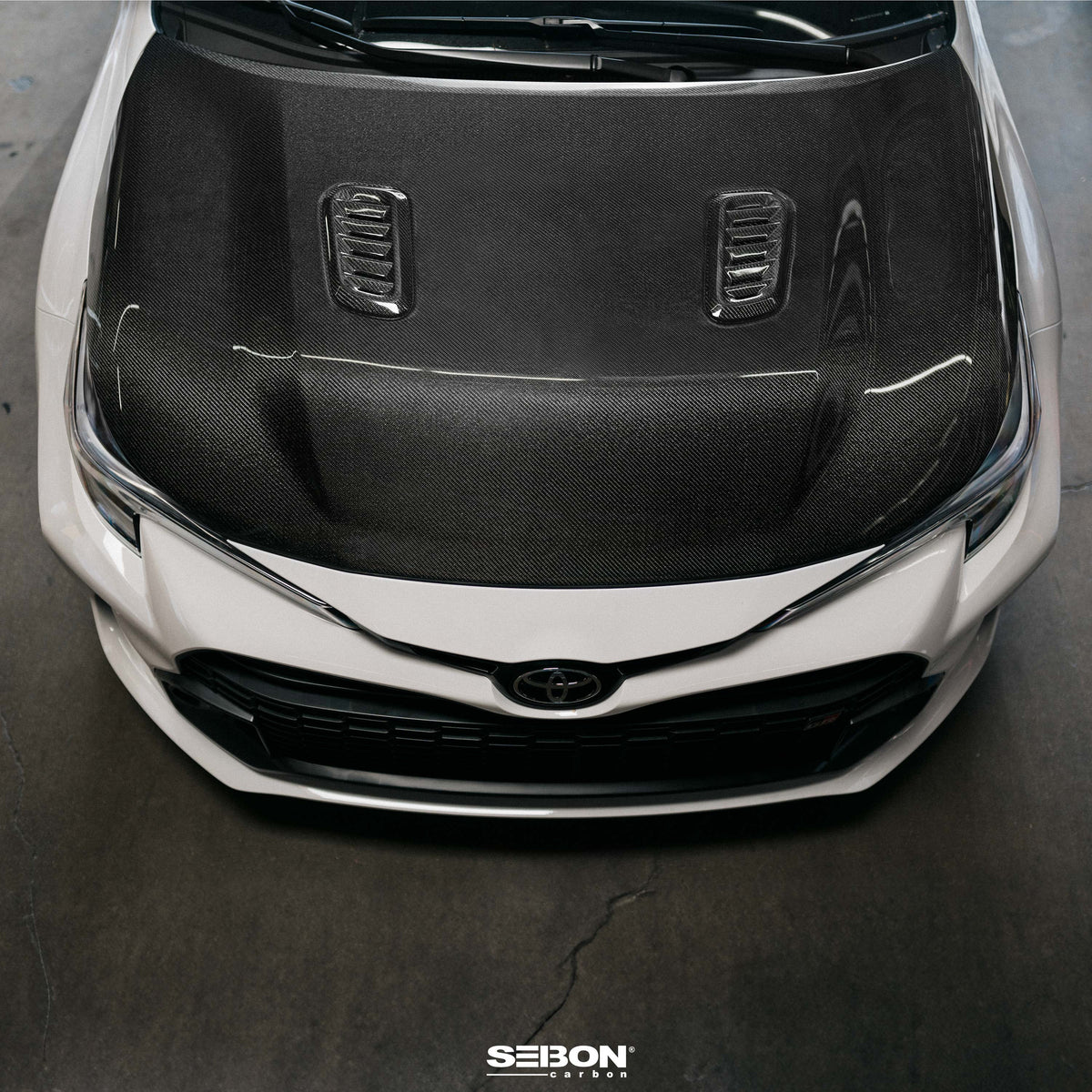 Seibon OEM-style Double-Sided Carbon Fiber Hood for 2023-2026 Toyota GR Corolla