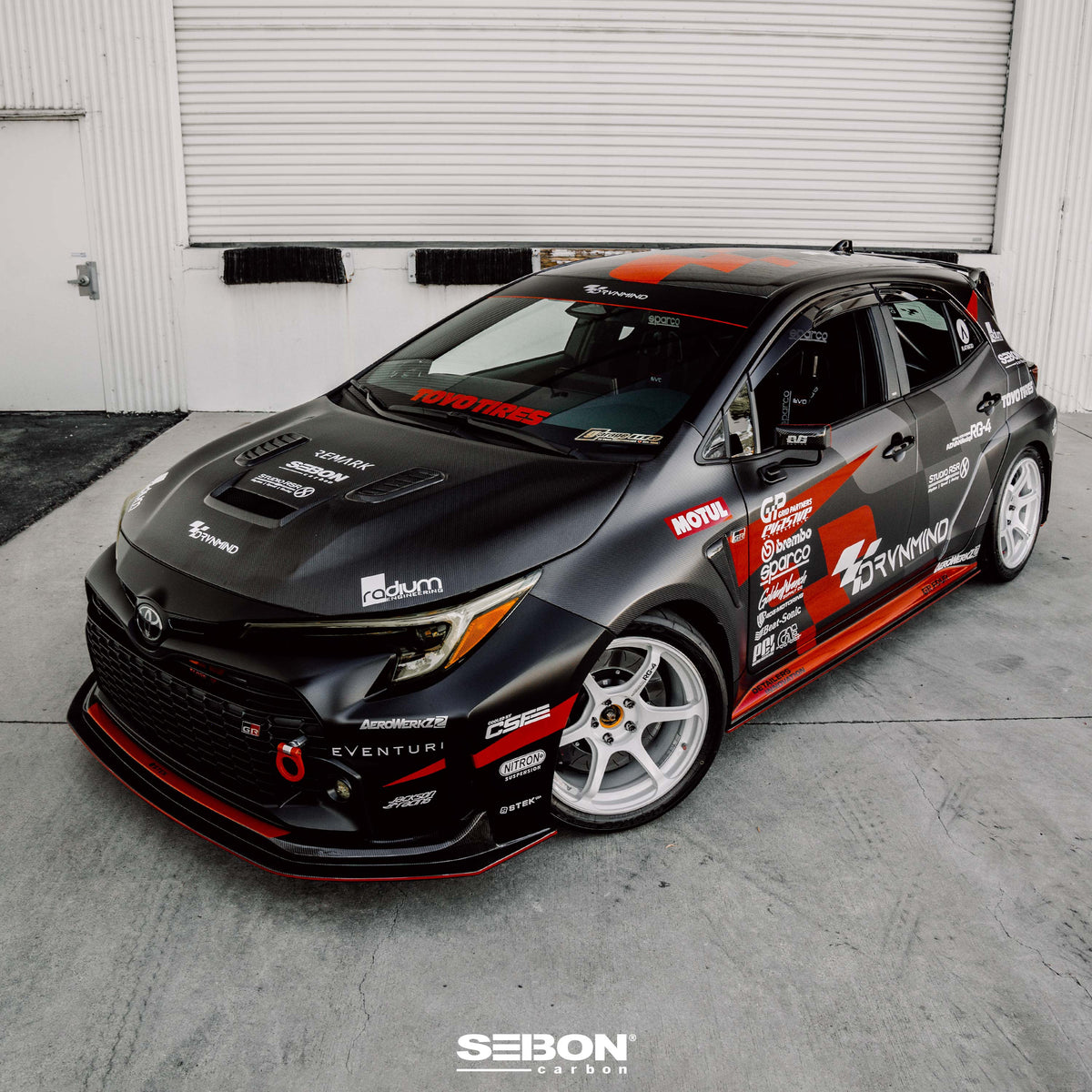 Seibon VS-style Double-Sided Carbon Fiber Hood for 2023-2026 Toyota GR Corolla