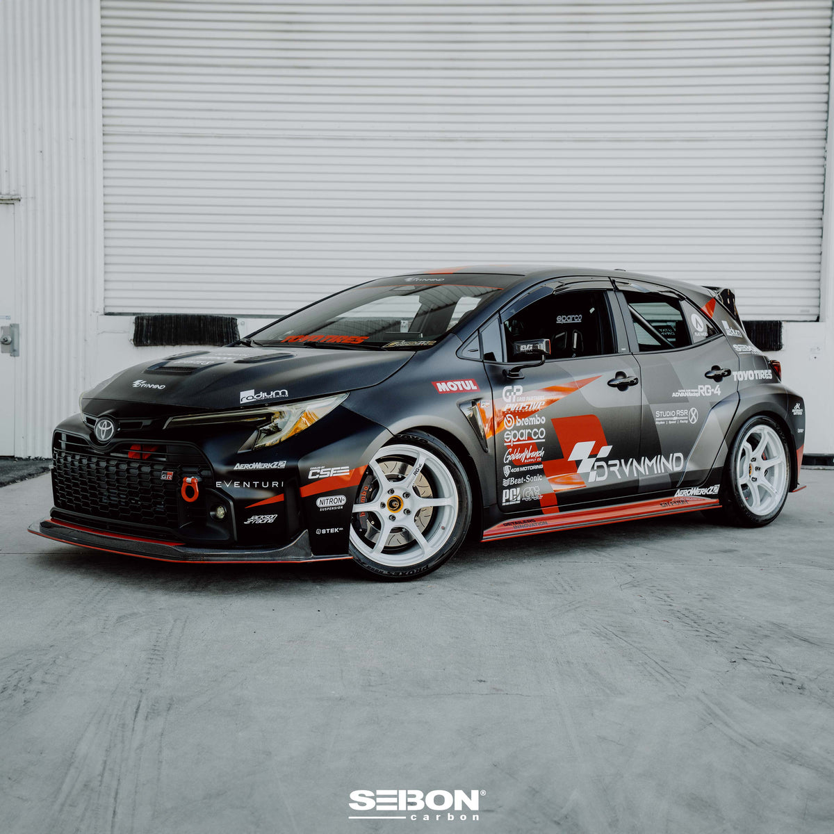 Seibon VS-style Double-Sided Carbon Fiber Hood for 2023-2026 Toyota GR Corolla