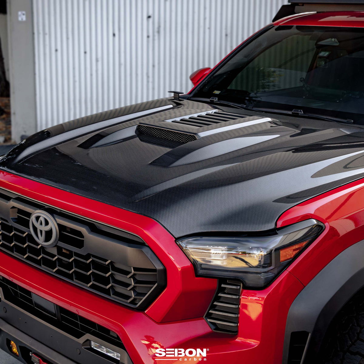 Seibon TR-Style Carbon Fiber Hood for 2024-2026 Toyota Tacoma / 2025-2026 Toyota 4Runner